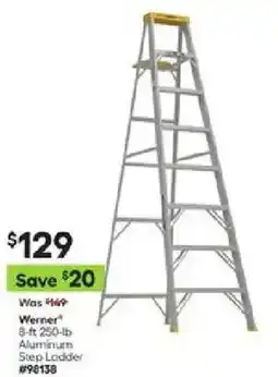 Lowe's Werner 8-ft 250-lb Aluminum Step Ladder offer