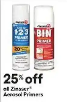 Lowe's Zinsser aerosol primers offer