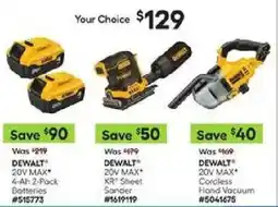 Lowe's DeWalt 20v max 4-ah 2-pack batteries offer