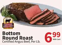 Food City Certified Angus Beef Bottom Round Roast offer