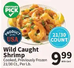 Food City Dietitian's Pick Wild Caught Shrimp offer