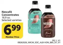 Albertsons Nescafe concentrates offer