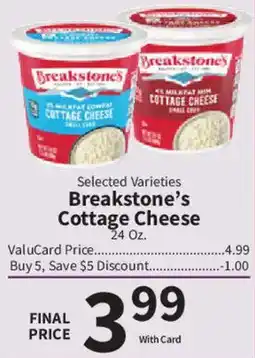 Food City Breakstone's Cottage Cheese offer
