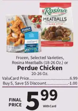 Food City Rosina Meatballs or Perdue Chicken offer