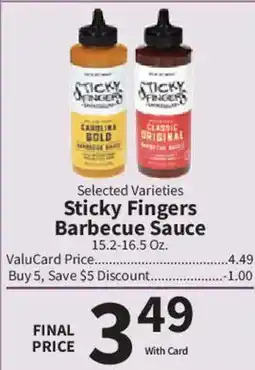Food City Sticky Fingers Barbecue Sauce offer