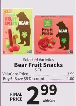 Food City Bear Fruit Snacks offer