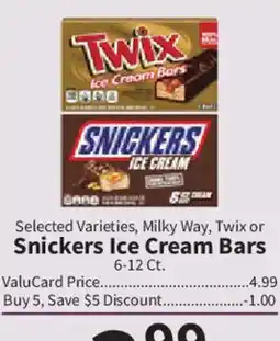 Food City Selected Varieties, Milky Way, Twix or Snickers Ice Cream Bars offer