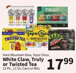 Food City Hard Mountain Dew, Topo Chico, White Claw, Truly or Twisted Tea offer