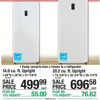 Energy Star 14.0 cu. ft. Upright