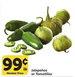Vons Jalapeños or Tomatillos offer