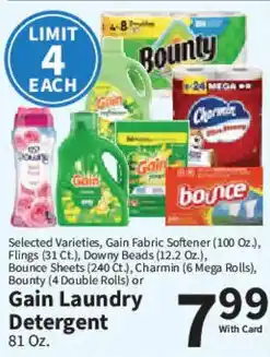 Food City Gain laundry detergent offer
