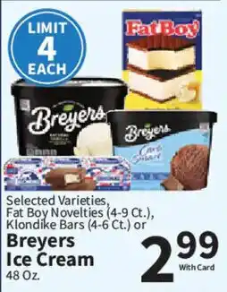 Food City Fat Boy Novelties or Breyers Ice Cream offer