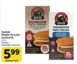Vons Kodiak maple pancake sandwich offer
