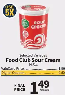 Food City Food Club Sour Cream offer
