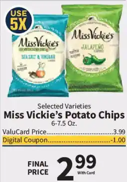 Food City Miss Vickie's potato chips offer