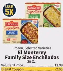Food City El Monterey family size enchiladas offer