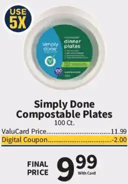 Food City Simply Done Compostable Plates offer