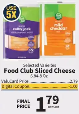 Food City Food Club Sliced Cheese offer