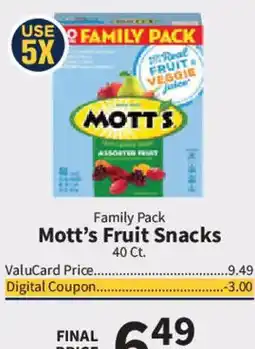 Food City Mott's fruit snacks offer