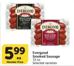 Vons Evergood smoked sausage offer