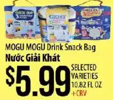 Hmart Mogu Mogu drink snack bag offer