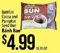 Hmart Banshi cocoa and pumpkin seed bun offer