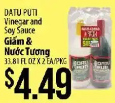 Hmart Datu Puti Vinegar and Soy Sauce offer
