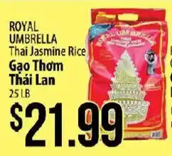 Hmart Royal umbrella thai jasmine rice offer