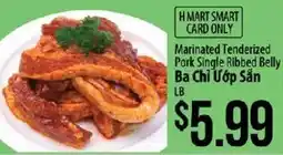 Hmart H Mart Smart Card Only Marinated Tenderized Pork Single Ribbed Belly offer