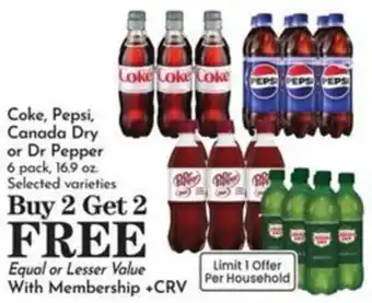 Pavilions Coke, Pepsi, Canada Dry or Dr Pepper offer