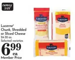 Pavilions Lucerne chunk shredded or sliced cheese offer