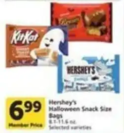 Pavilions Hershey's Halloween Snack Size Bags offer