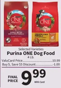 Food City Purina ONE Dog Food offer