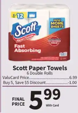 Food City Scott paper towels offer