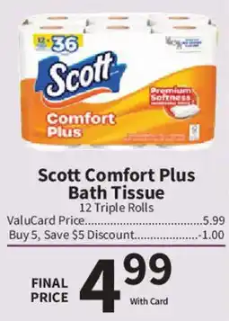Food City Scott Comfort Plus Bath Tissue offer
