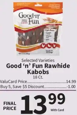 Food City Good 'n' Fun Rawhide Kabobs offer