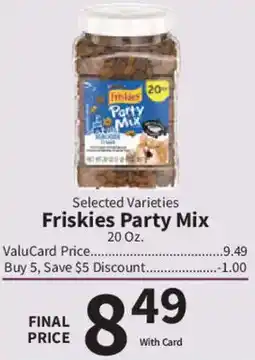 Food City Friskies Party Mix offer