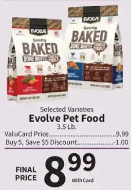 Food City Evolve baked bone broth pet food offer