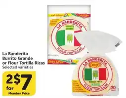 Vons La Banderita burrito grande or flour tortilla ricas offer