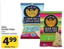 Vons Siete tortilla chips offer