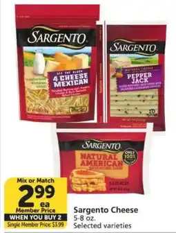 Vons Sargento Cheese offer