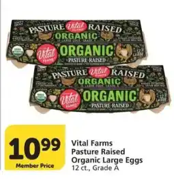 Vons Vital Farms Pasture Raised Organic Large Eggs offer