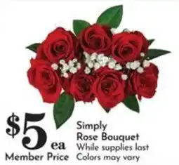 Pavilions Simply Rose Bouquet offer