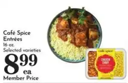 Pavilions Cafe Spice Entrées offer