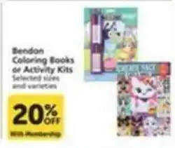 Pavilions Bendon Coloring Books or Activity Kits offer