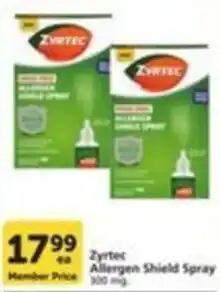 Pavilions Zyrtec Allergen Shield Spray offer