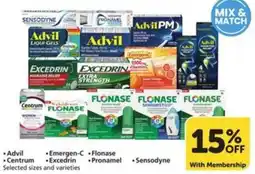 Pavilions Advil, Centrum, Excedrin, Flonase, Pronamel, Sensodyne offer