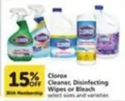 Pavilions Clorox Cleaner, Disinfecting Wipes or Bleach offer