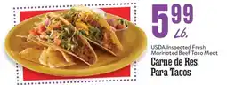 Market Basket Usda Inspected Fresh Marinated Beef Taco Meat offer