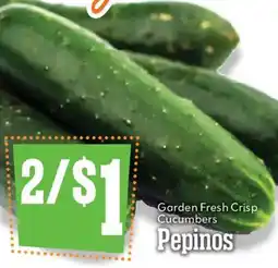 Market Basket Garden Fresh Crisp Cucumbers Pepinos offer